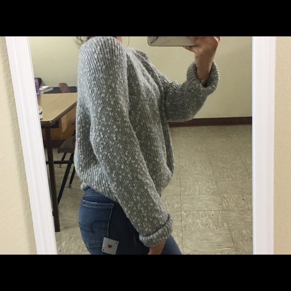 GRAY F21 SHRUG SWEATER